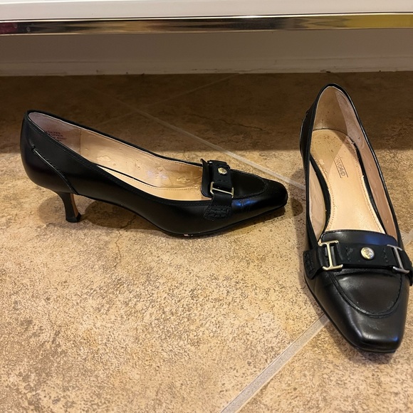 Circa Joan & David Cathleen Pumps in Black & Gold Size 7.5 - Picture 2 of 6